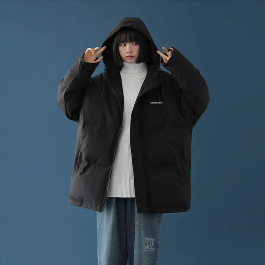 Down Jacket Winter Ladies Fashion Korean Thick Warm Hooded Short Plus Size Cotton Jacket