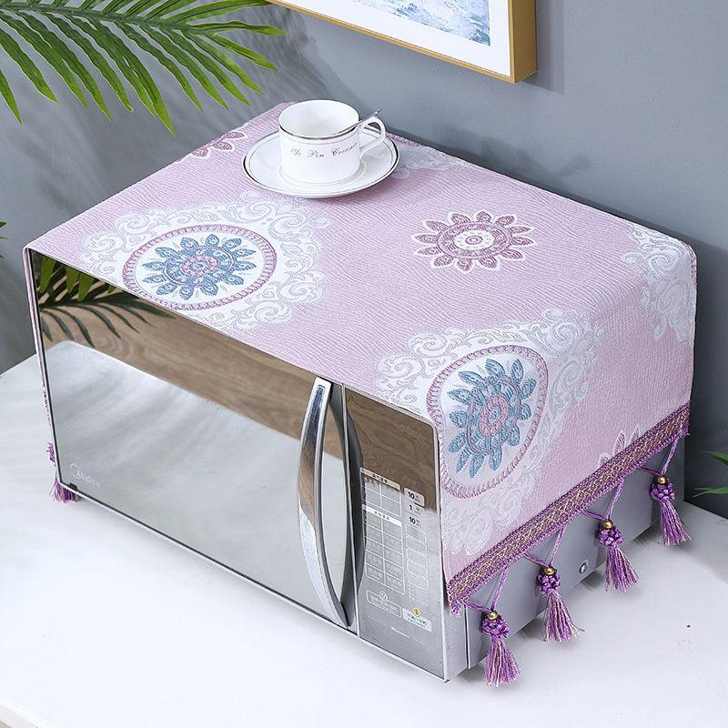 Microwave Dust Cover Kitchen Storage Range Cover Decorative Waterproof Microwave Protective Cover