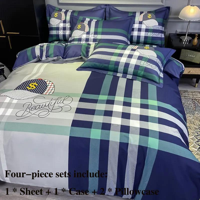 Pure Cotton Four-piece Bed Supplies Light Luxury High-grade Loaded Pillowcase Single Set 1.5 Meters 1.8 Meters Bed Supplies