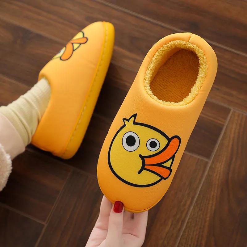 Couple Cotton Slippers Ladies Outer Wear Non-slip Soft Bottom Autumn and Winter Fleece Warm Slippers