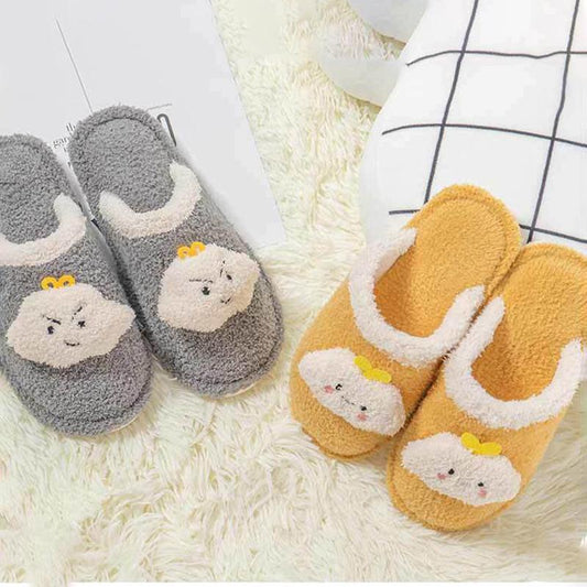 Cute Plush Warm Home Indoor Wear Non-slip Soft and Comfortable Cotton Slippers for Autumn and Winter Cotton Slippers for Women