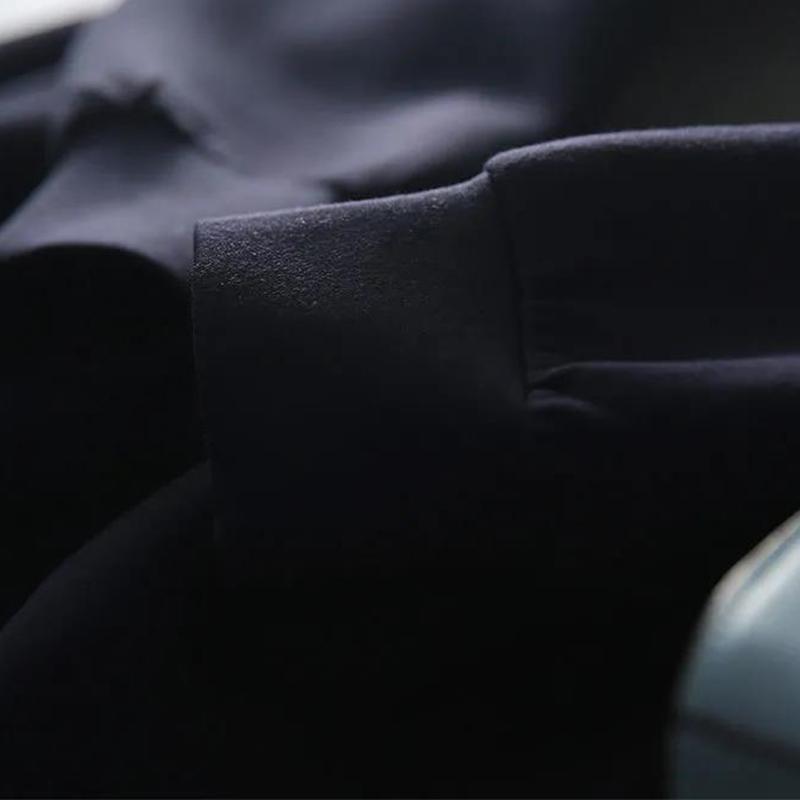 Hooded Color Matching Sweater Dress Women's Loose All-match Dress