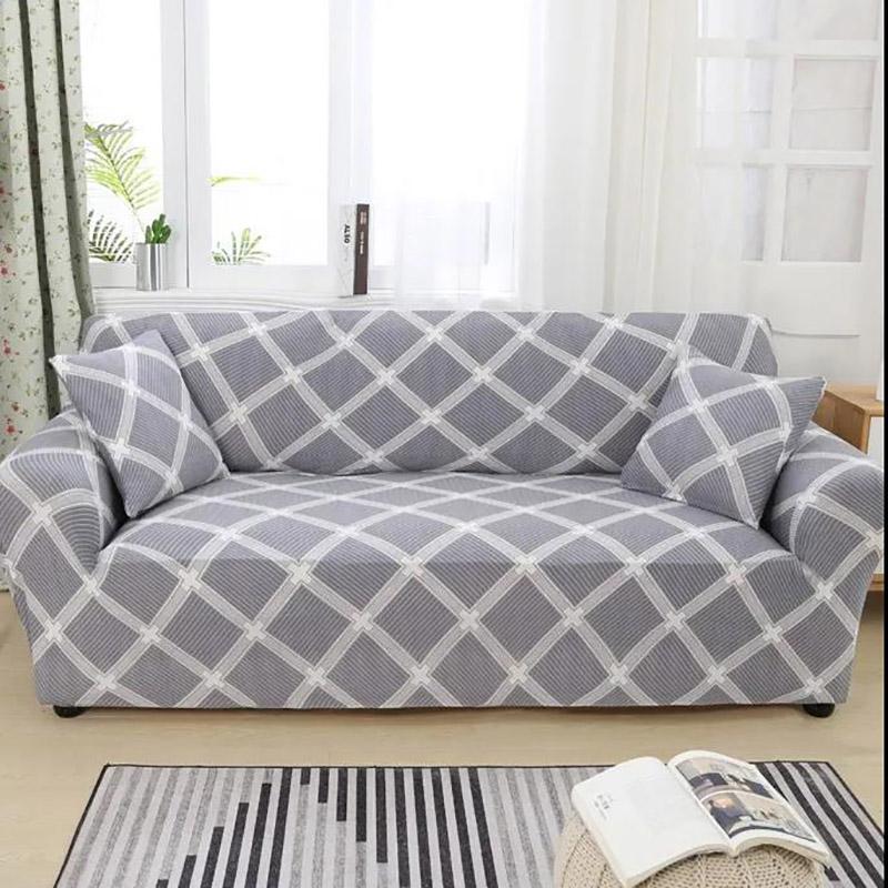Fashion Simple Geometric Print Sofa Cover Armchair Cover Stretch Sectional Couch Cover Corner Sofa Slipcover 1/2/3/4 Seater