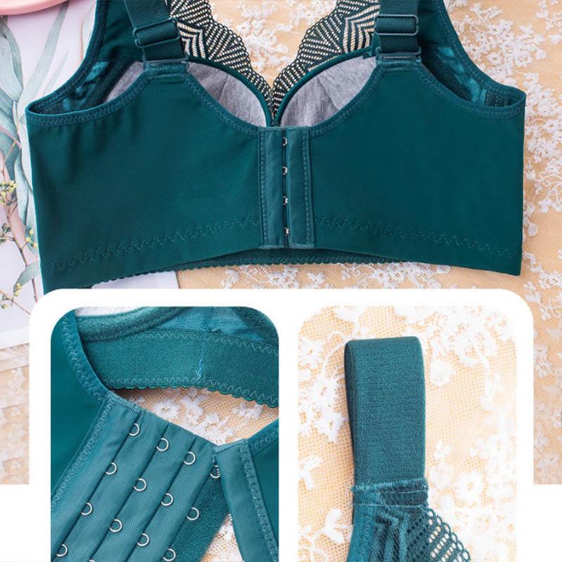 Thin Section Beautiful Back Large Size Bra Gather No Steel Ring Anti-sagging Upper Support Light and Breathable Adjustable Bra