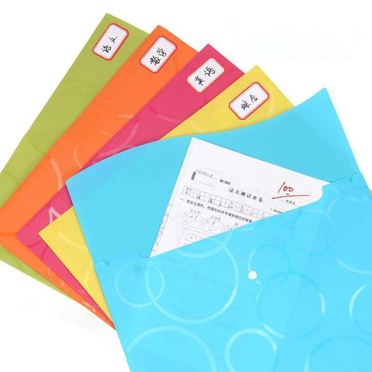 Color Student Information Storage Button Bag