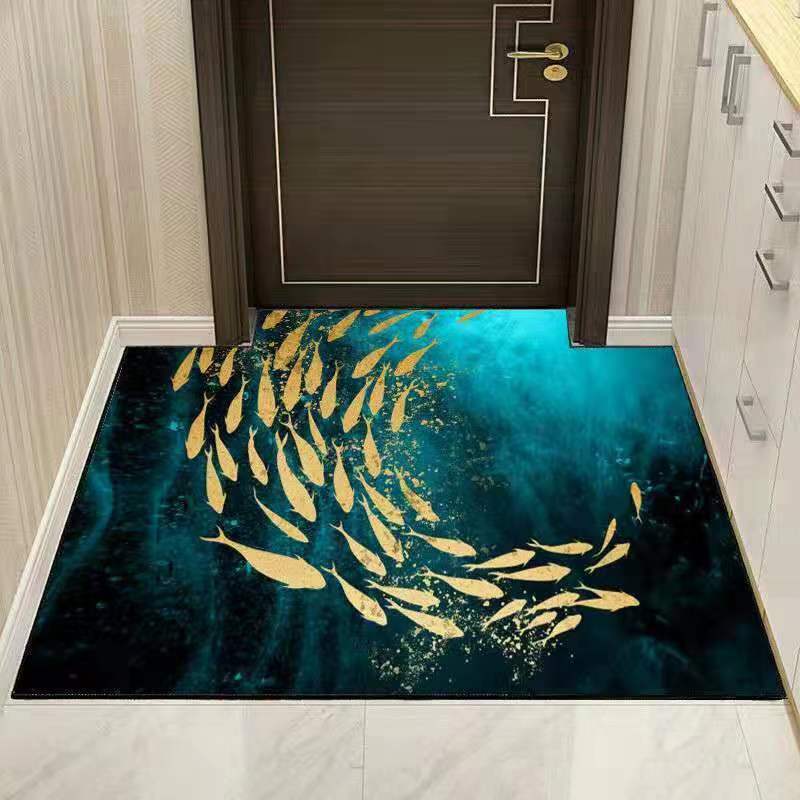 Door Mat Household Entrance Door Carpet Can Be Cut Non-slip Mat Kitchen Absorbent Floor Mat Door Mat Custom