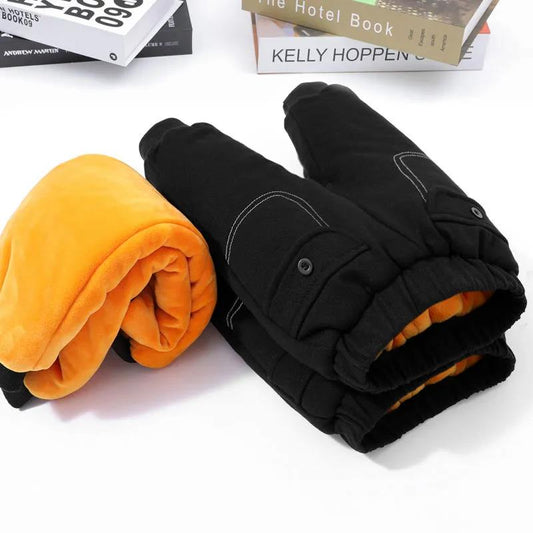 Boy's Cotton Trousers In Winter Plus Velvet Thickening Outer Wear Casual Middle Small Children's Winter Clothes Girls' Warm Pants Baby Trousers