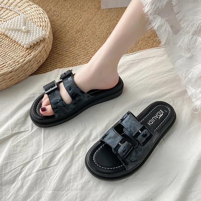 Summer Women's Small Fragrant Wind Platform Sandals and Slippers Women's Outer Wear Fashionable Beach Shoes