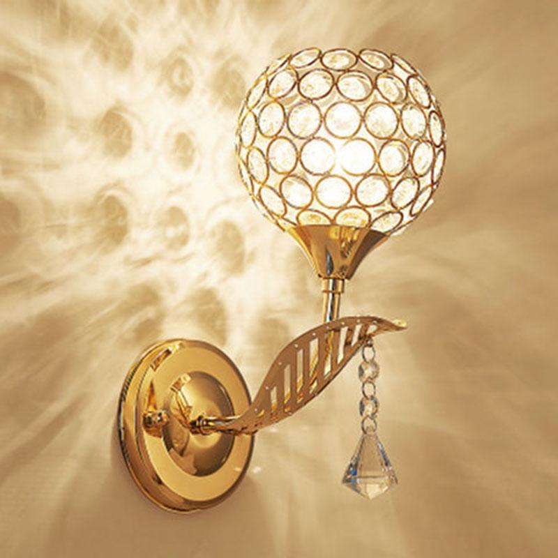 Wall Sconce Crystal Wall Light Simple Creative Bedroom Bedside Wall Lamp Crystal Lights Home Ligting