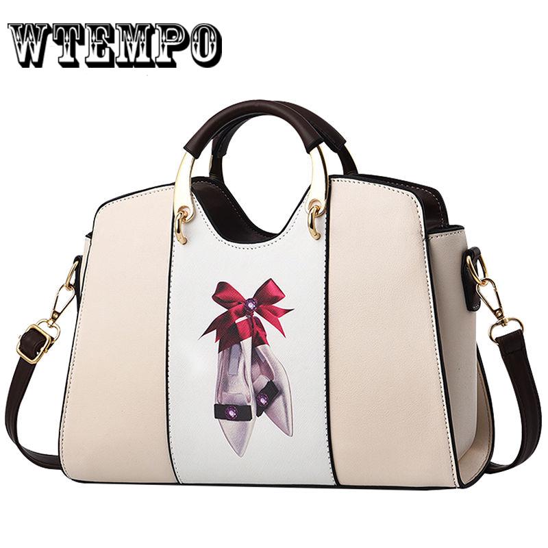 WTEMPO Brand Handbag Fashion Women Shoulder Bag Western Style Handbag