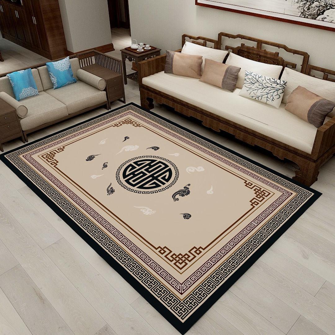 Chinese Style Living Room Sofa Tea Carpet Simple Chinese Style Zen Bedroom Bedside Mat