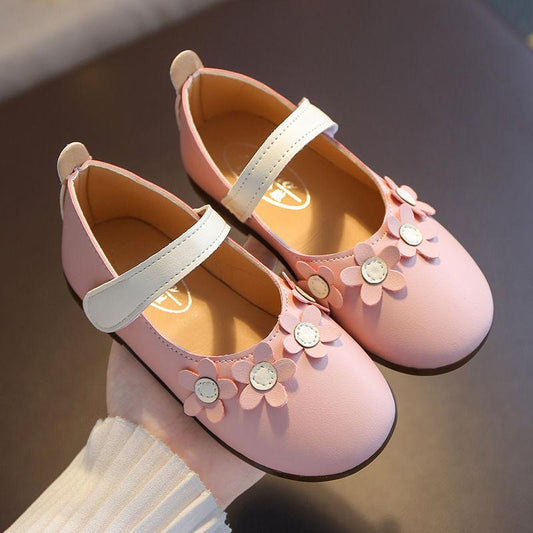 Girls' Leather Shoes Spring Summer Single Shoes Children's Toddler Shoes Cute Female Baby Soft-soled Princess Shoes