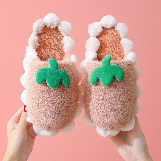 Autumn and Winter Cotton Slippers Indoor Non-slip Flat Shoes Fashionable Casual Cute
