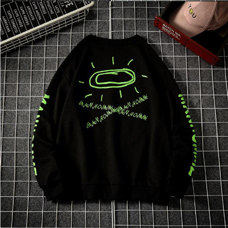 Men's Sweater Spring Autumn Men's Plus Size Loose Drop Shoulder Round Neck Casual Sweater Student Jacket