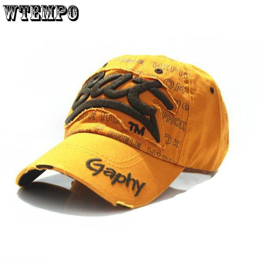 Hat Cotton Adjustable Summer Cap Hip Hop Snapback Letter Baseball Cowboy Sun Hats Boys
