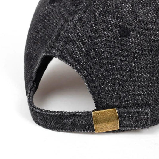 Hole Denim Hat Spring Autumn Cowboy Cap Men and Women Outdoor Sun Hat Casual Denim Baseball Cap Hip Pop Cap Adjustable Snap Back Cap