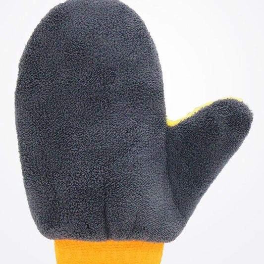 Coral Fleece Car Wash Bear's Paw Gloves Wipes Car Woolen Gloves Car Cleaning Towels Car Cloth Car Wash Artifact