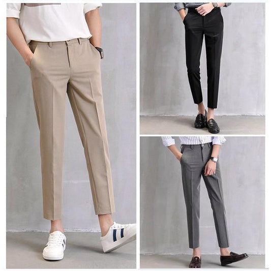 Korean Suit Pants Men's Pants Casual Long Pants Men Slack Pants Office Straight Pants