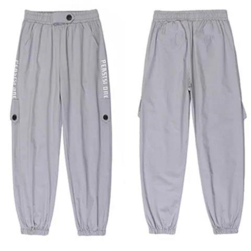 Summer New Style Ice Silk Quick-drying Sports Pants Women Loose and Versatile Nine-point Straight Beamed Casual Pants