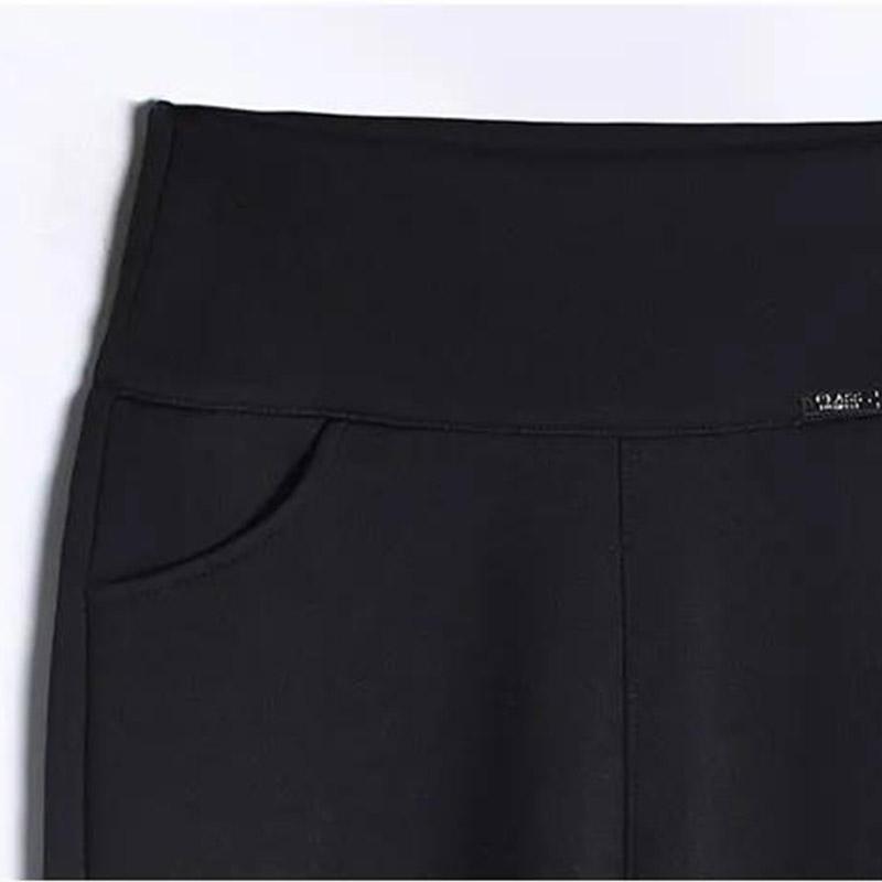 Ladies Winter Gold Velvet Outer Wear Solid Color Leggings Women’s Trousers Plus Velvet One Large Size High Waist and Feet Warm Cotton Trousers