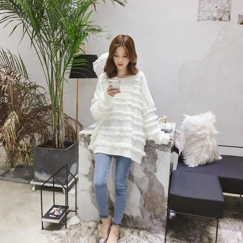 Pofulove Winter New Loose Core Yarn Ladies Loose and Thin To Wear New Women's Clothin Warm Sweater