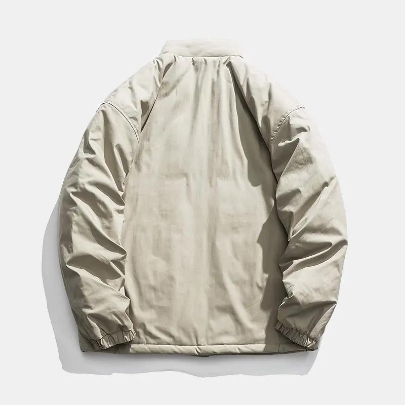 Winter Stand-up Collar Work Clothes Cotton Coat Men's Loose American Trendy Brand Casual Cotton Coat All-match Jacket Men's Warm Padded Jacket