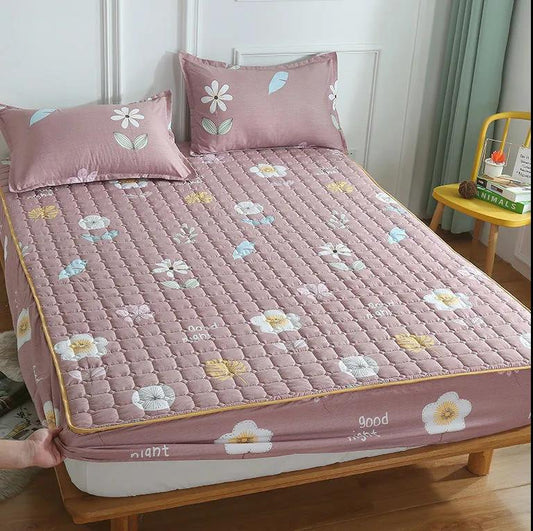 Four Seasons Universal Quilted Mattress Cover Single-piece Household Double Bed All-inclusive Dust Cover