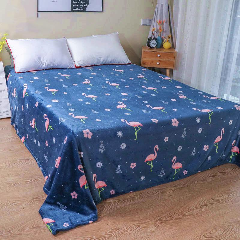 Skin-friendly Blanket Flannel Sheets Blankets Four Seasons Coral Fleece Napping Blanket