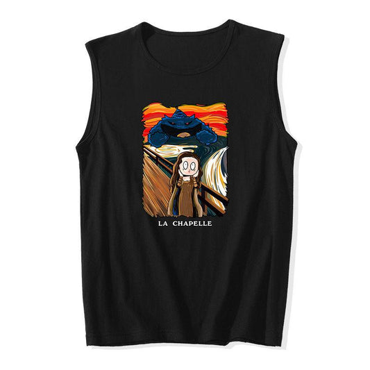 Cotton Vest Men's Summer Waistcoat Youth Trend Loose Sleeveless T-shirt