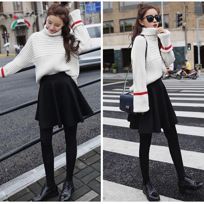 Two Layers High-waist Fairy Skirt Plus Size Short Skirt Women's A-line Skirt Tutu Pleated Skirt Anti-glare Solid Color
