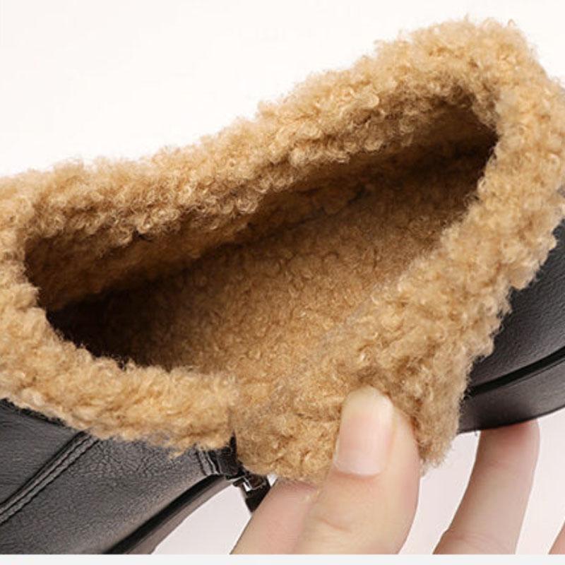 Winter Cotton Shoes Warm and Comfortable Padded Shoes Slope Heel All-match Comfortable Plush Shoes