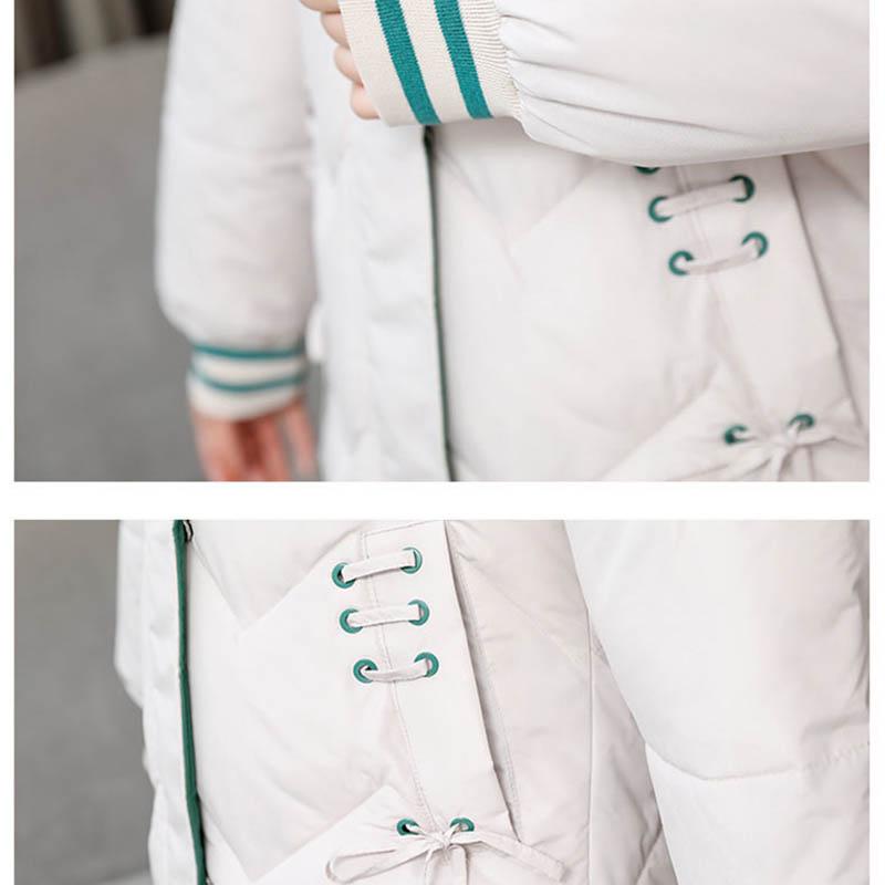 Feather Cotton Bread Jacket Women's Mid-length Fashion Thick Loose Large Size Jacket