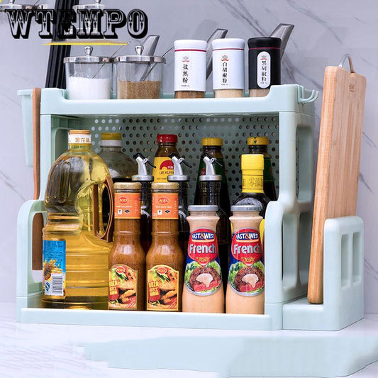 Kitchen Storage Rack Kitchen Bathroom Rack Tableware Storage Finishing Cosmetic