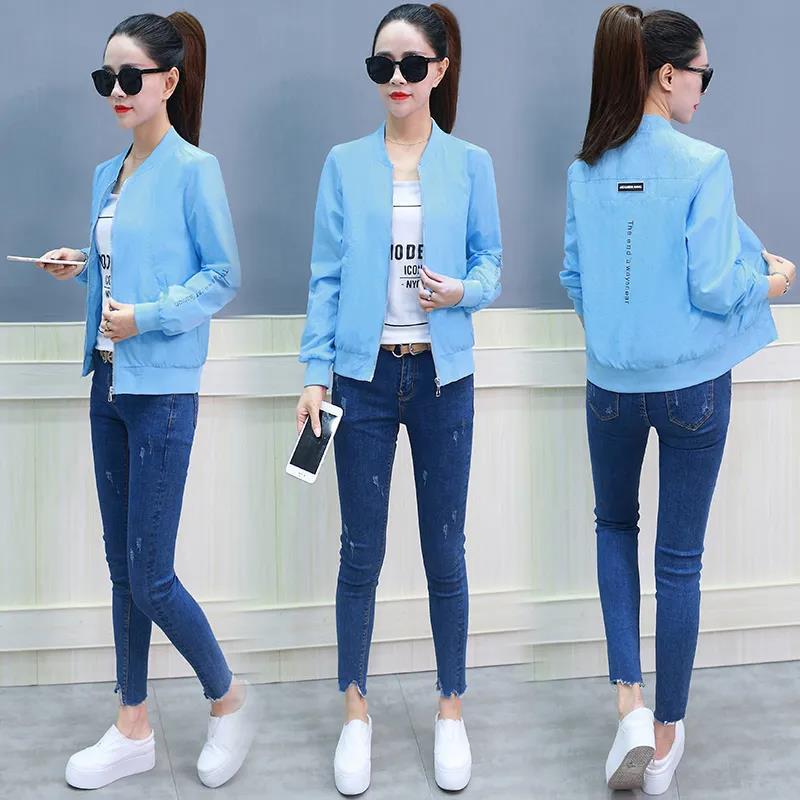Spring and Autumn Loose Leisure All-match Sports Cardigan Baseball Uniform Female Coat