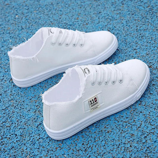 White Canvas Women's Shoes Sneakers Board Shoes Korean Spring Summer Autumn Casual Shoes