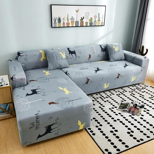 Four Seasons Universal All-inclusive Universal Cover Old-fashioned Leather Sofa Elastic Non-slip Dustproof Sofa Cover