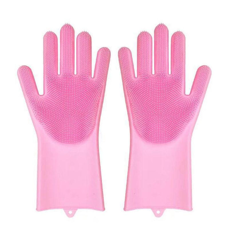 Pet Dogs and Cats Bathing Massage Gloves Dogs Use Finger Silicone Gloves To Scrub Bathtub Cleaning Pet Supplies