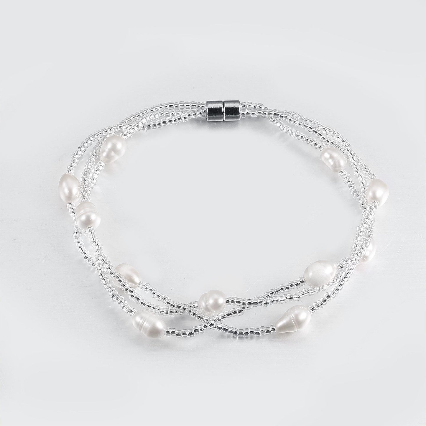Freshwater pearl bracelet Wrist chain Fashion magnet obedient girl multi-layer Freshwater pearl bracelet