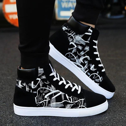 Spring Men High Top Shoes Men's Shoes Student Canvas Shoes Men's Casual Shoes Youth Sneakers Men's Casual Shoes