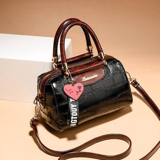 Retro Crocodile Pattern One-shoulder Handbag Ancient Door European Version Fashion Trend Portable Diagonal Bag
