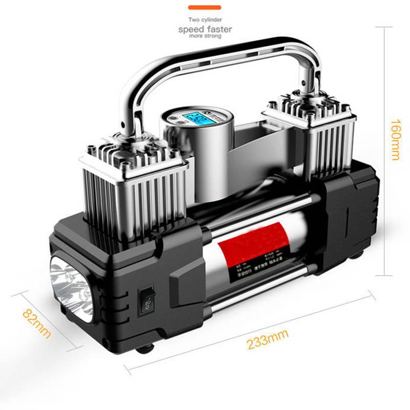 Car Inflatable Pump Dual-cylinder Portable Car Car Air Pump Electric Tire 12V Multi-function Universal Inflation Tool Double 200 Cylinder High Power