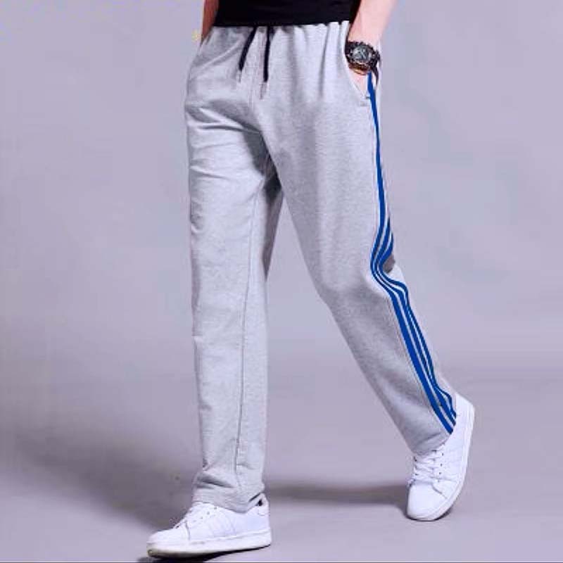 Spring and Autumn Sports Pants Men's Straight Loose Striped Casual Pants Plus Size All-match Trousers