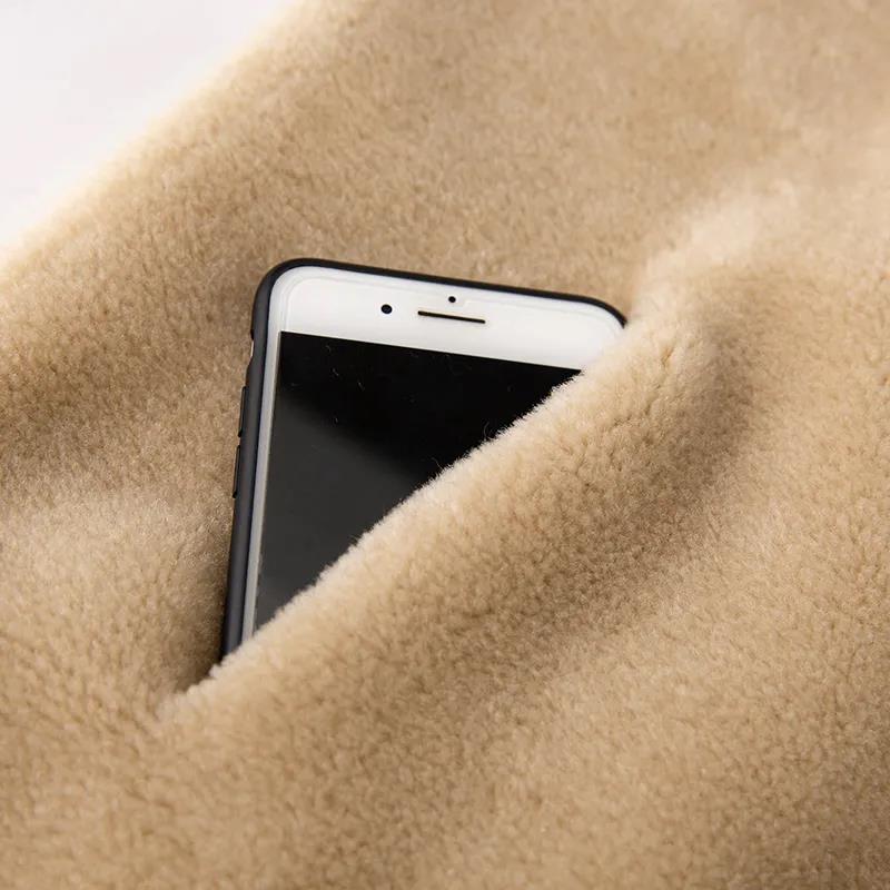Winter Casual Solid Teddy Coat Women Long Sleeve Fleece Long Jacket Turn Down Collar Lamb Fur Coat Outerwear