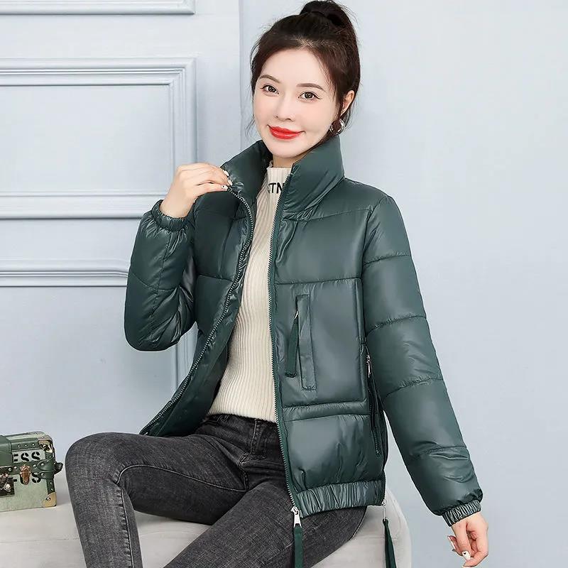 Glossy Down Coat Women's Short Loose Cotton Coat Bread Coat