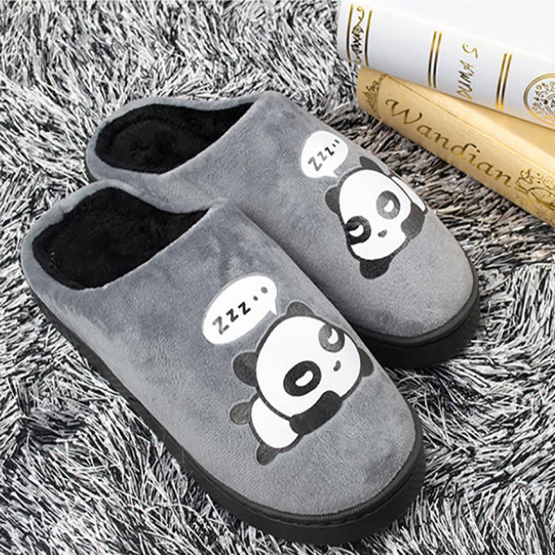 A Pair of Cotton Comfortable Flat Shoessuitable for Autumn and Winter Warmth and Home Leisure