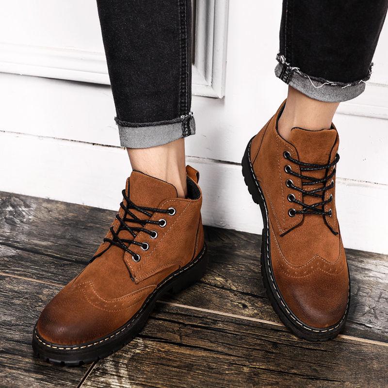 Martin Boots Male British Style High Top Shoes Men's Rhubarb Tool Shoes Snow Boots Men's Ankle Boots