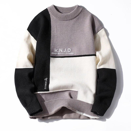 Autumn and Winter Imitation Mink Men's Round Neck Thickened Sweater Fashion Handsome Youth Sweater Chenille Sweater