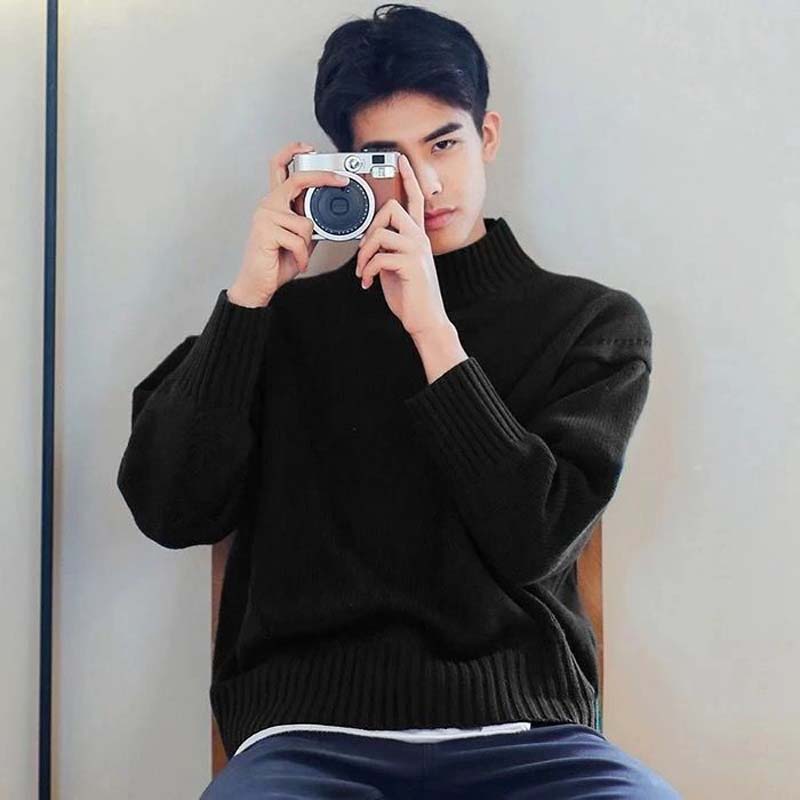 Sweater Men Casual Solid Color Basic Pullovers Knitted Sweaters Male New Winter Quality Mens Pullovers