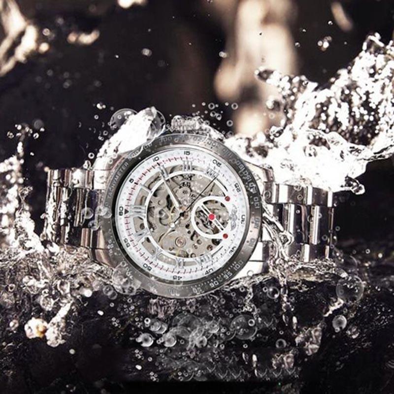 Men's Fashion Stainless Steel Belt Sport Business Quartz Watch Wristwatches