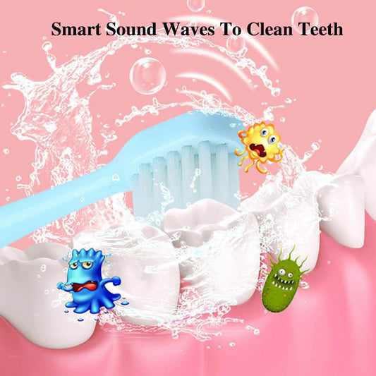 Cute Children's Electric Toothbrush Sonic Soft Fur Waterproof Baby 2 To 16 Years Old Cartoon Kid Student Male and Female Home